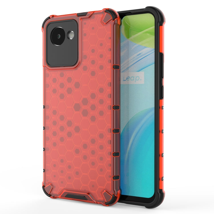 For OPPO Realme C30 Shockproof Honeycomb PC + TPU Protective Case