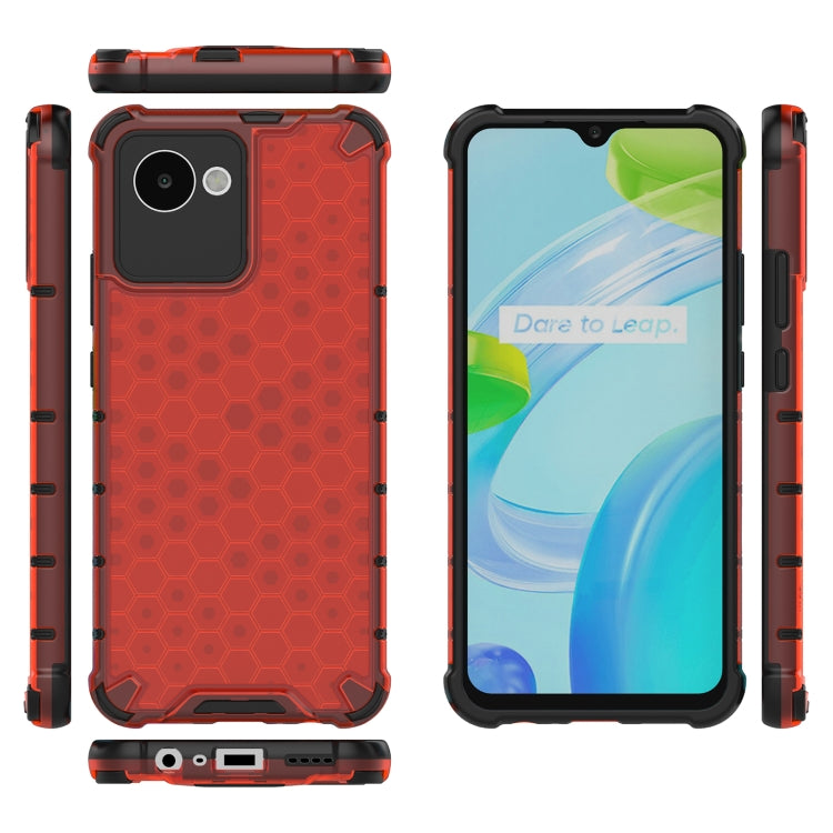 For OPPO Realme C30 Shockproof Honeycomb PC + TPU Protective Case