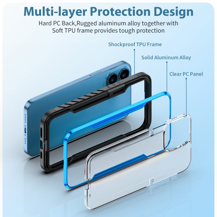 For iPhone 14 Plus Shockproof TPU + PC Armor Protective Phone Case