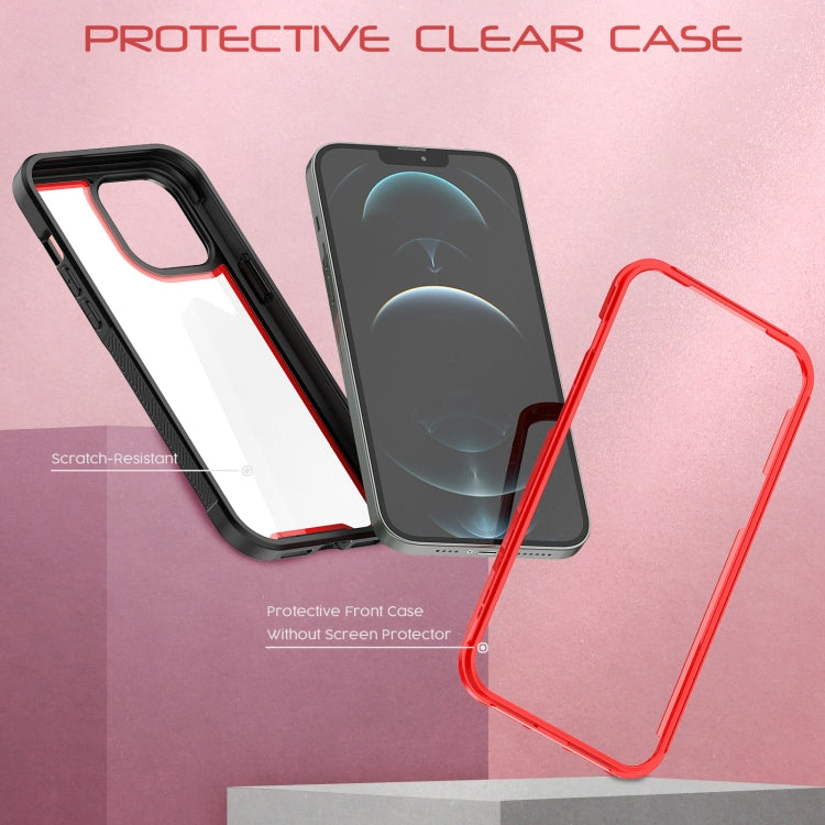 For iPhone 14 Pro Max Colorful Border TPU + PC Full Coverage Phone Case
