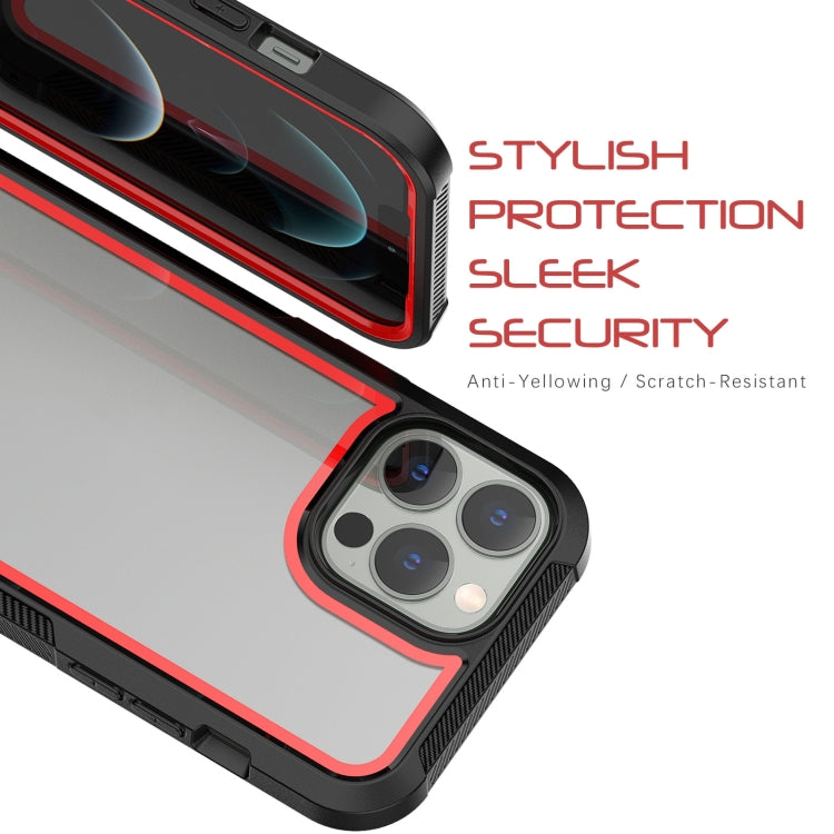 For iPhone 14 Pro Max Colorful Border TPU + PC Full Coverage Phone Case