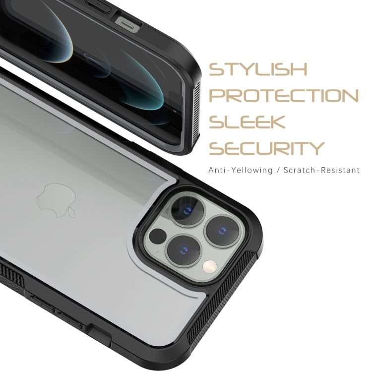 For iPhone 14 Pro Max Colorful Border TPU + PC Full Coverage Phone Case