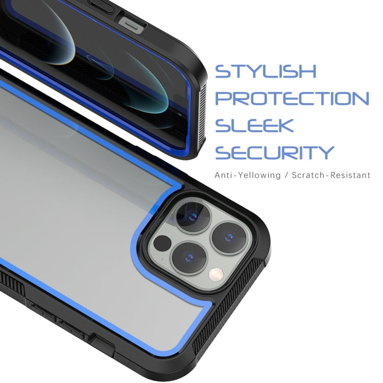 For iPhone 14 Pro Max Colorful Border TPU + PC Full Coverage Phone Case