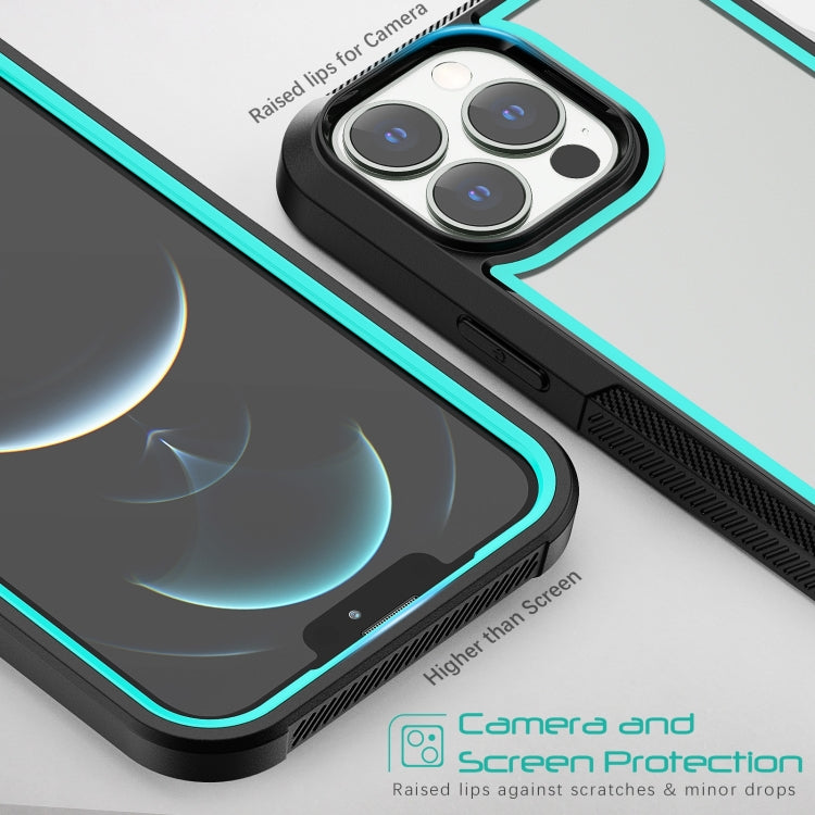 For iPhone 14 Pro Colorful Border TPU + PC Full Coverage Phone Case