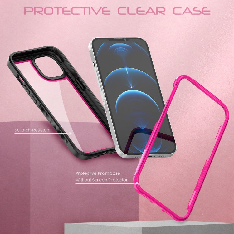 For iPhone 14 Plus Colorful Border TPU + PC Full Coverage Phone Case