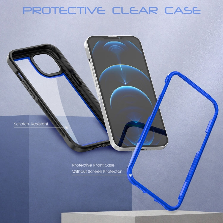 For iPhone 14 Colorful Border TPU + PC Full Coverage Phone Case