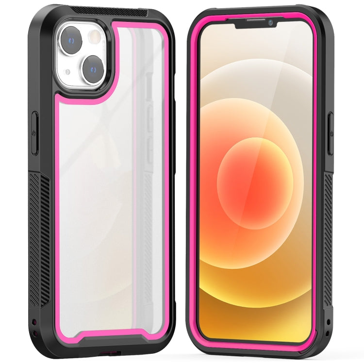 For iPhone 14 Colorful Border TPU + PC Full Coverage Phone Case