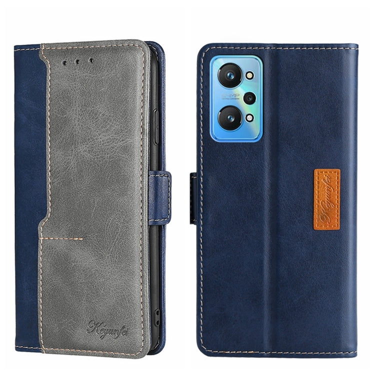 For OPPO Realme GT Neo2 5G Contrast Color Side Buckle Leather Phone Case
