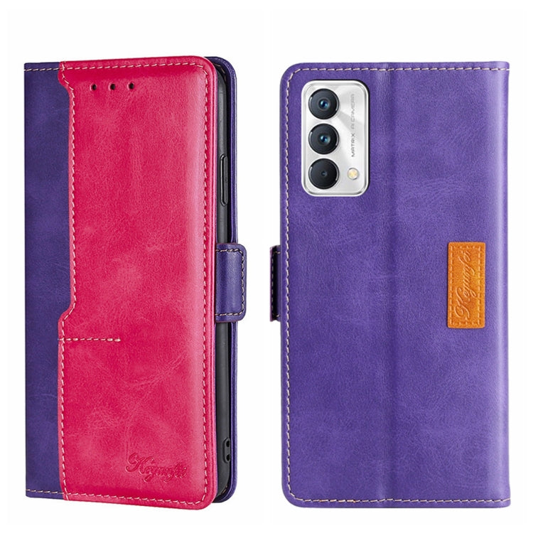 For OPPO Realme GT Master/Realme Q3 Pro Carnival Contrast Color Side Buckle Leather Phone Case