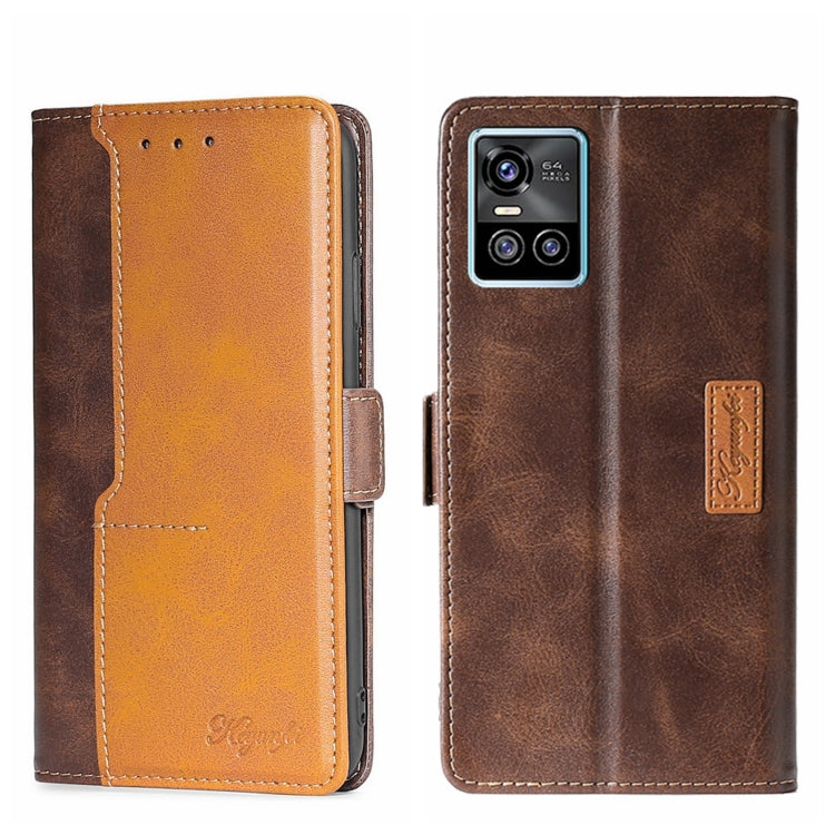 For vivo S10/S10 Pro Contrast Color Side Buckle Leather Phone Case