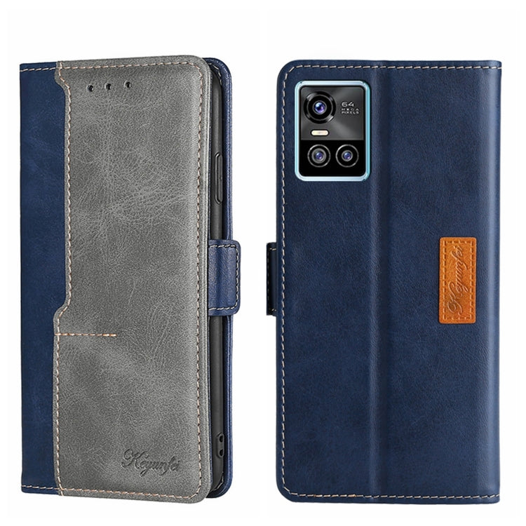 For vivo S10/S10 Pro Contrast Color Side Buckle Leather Phone Case