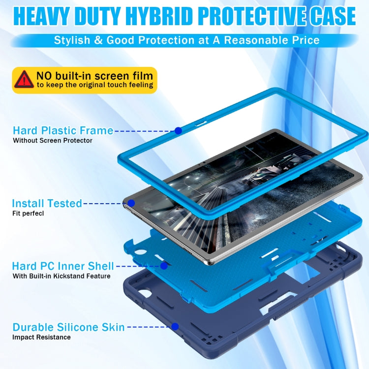 For Lenovo Tab M10 Plus 10.6 3rd Gen 2022 Contrast Color Robot Shockproof Silicone + PC Tablet Case