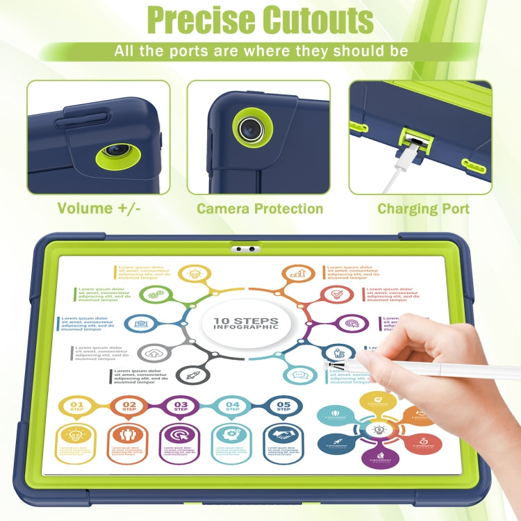 For Lenovo Tab M10 Plus 10.6 3rd Gen 2022 Contrast Color Robot Shockproof Silicone + PC Tablet Case