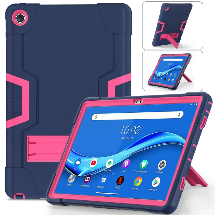 For Lenovo Tab M10 Plus 10.6 3rd Gen 2022 Contrast Color Robot Shockproof Silicone + PC Tablet Case