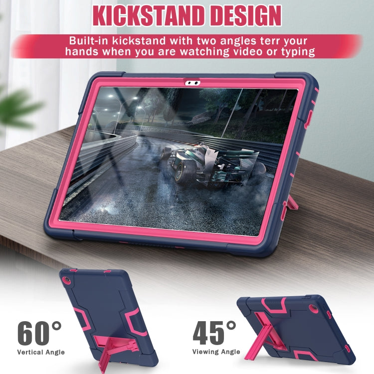 For Lenovo Tab M10 Plus 10.6 3rd Gen 2022 Contrast Color Robot Shockproof Silicone + PC Tablet Case