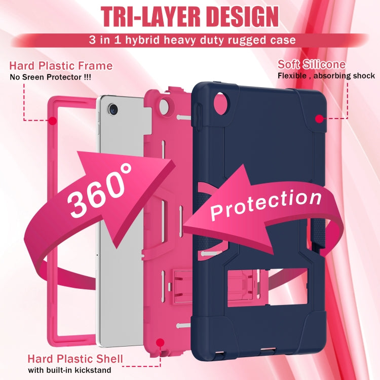 For Lenovo Tab M10 Plus 10.6 3rd Gen 2022 Contrast Color Robot Shockproof Silicone + PC Tablet Case
