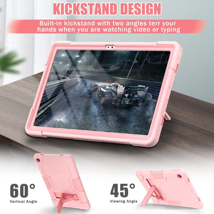 For Lenovo Tab M10 Plus 10.6 3rd Gen 2022 Contrast Color Robot Shockproof Silicone + PC Tablet Case