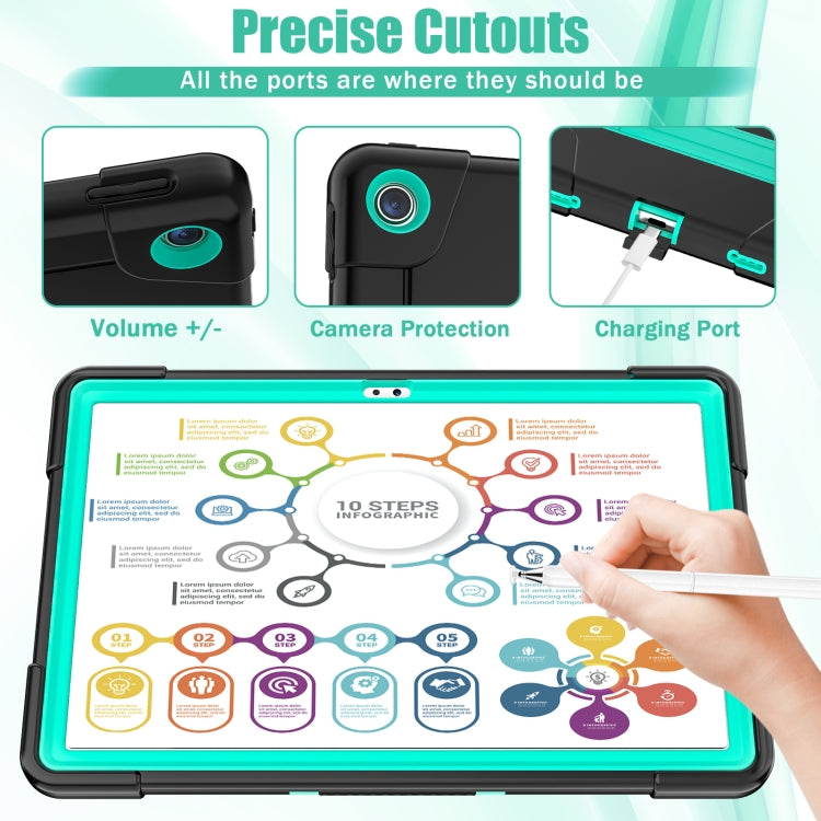 For Lenovo Tab M10 Plus 10.6 3rd Gen 2022 Contrast Color Robot Shockproof Silicone + PC Tablet Case