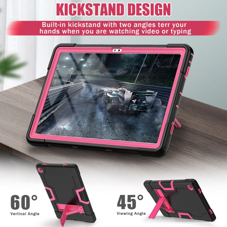 For Lenovo Tab M10 Plus 10.6 3rd Gen 2022 Contrast Color Robot Shockproof Silicone + PC Tablet Case