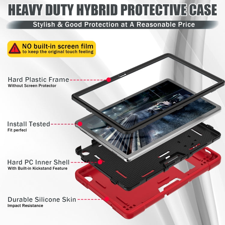 For Lenovo Tab M10 Plus 10.6 3rd Gen 2022 Contrast Color Robot Shockproof Silicone + PC Tablet Case