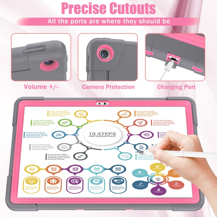 For Lenovo Tab M10 Plus 10.6 3rd Gen 2022 Contrast Color Robot Shockproof Silicone + PC Tablet Case