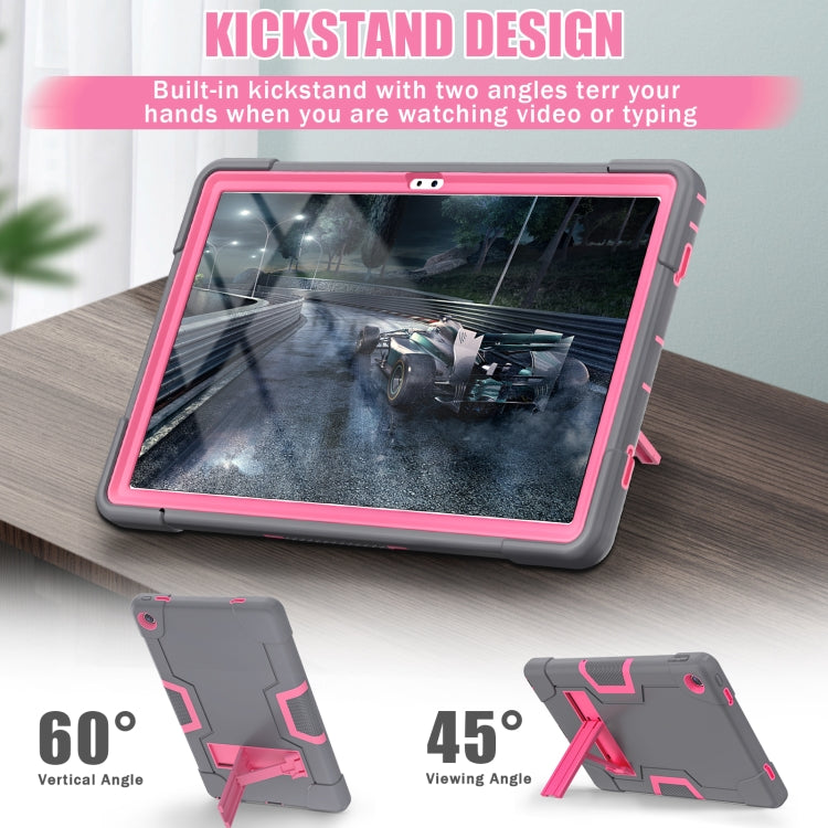 For Lenovo Tab M10 Plus 10.6 3rd Gen 2022 Contrast Color Robot Shockproof Silicone + PC Tablet Case