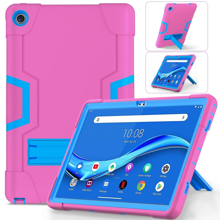 For Lenovo Tab M10 Plus 10.6 3rd Gen 2022 Contrast Color Robot Shockproof Silicone + PC Tablet Case