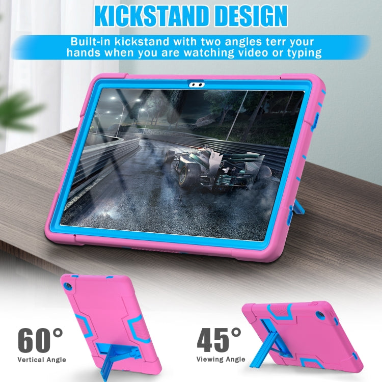 For Lenovo Tab M10 Plus 10.6 3rd Gen 2022 Contrast Color Robot Shockproof Silicone + PC Tablet Case