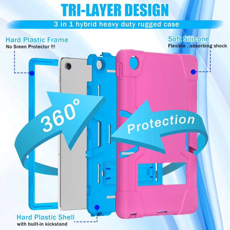 For Lenovo Tab M10 Plus 10.6 3rd Gen 2022 Contrast Color Robot Shockproof Silicone + PC Tablet Case