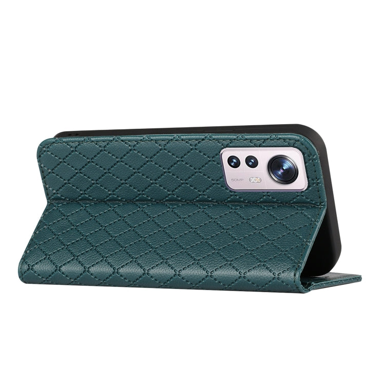 For Xiaomi 12 / 12X S11 RFID Diamond Lattice Flip Leather Phone Case