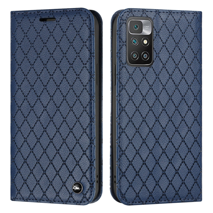 For Xiaomi Redmi 10 / 10 Prime / 10 2022 S11 RFID Diamond Lattice Flip Leather Phone Case