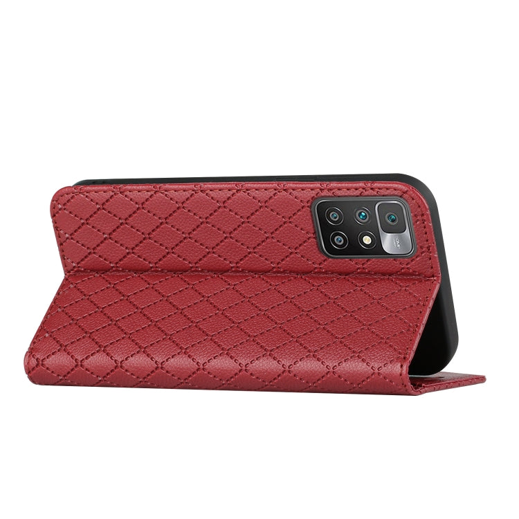 For Xiaomi Redmi 10 / 10 Prime / 10 2022 S11 RFID Diamond Lattice Flip Leather Phone Case