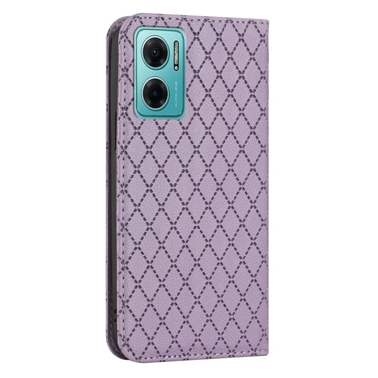 For Xiaomi Redmi 10 5G / Note 11E S11 RFID Diamond Lattice Flip Leather Phone Case