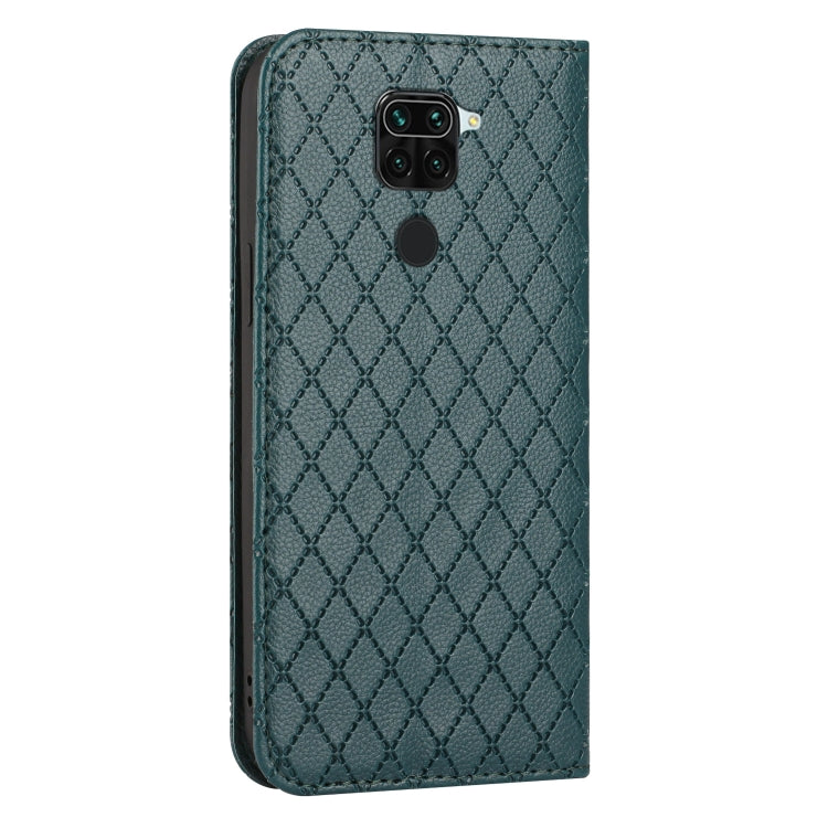 For Xiaomi Redmi Note 9 S11 RFID Diamond Lattice Flip Leather Phone Case