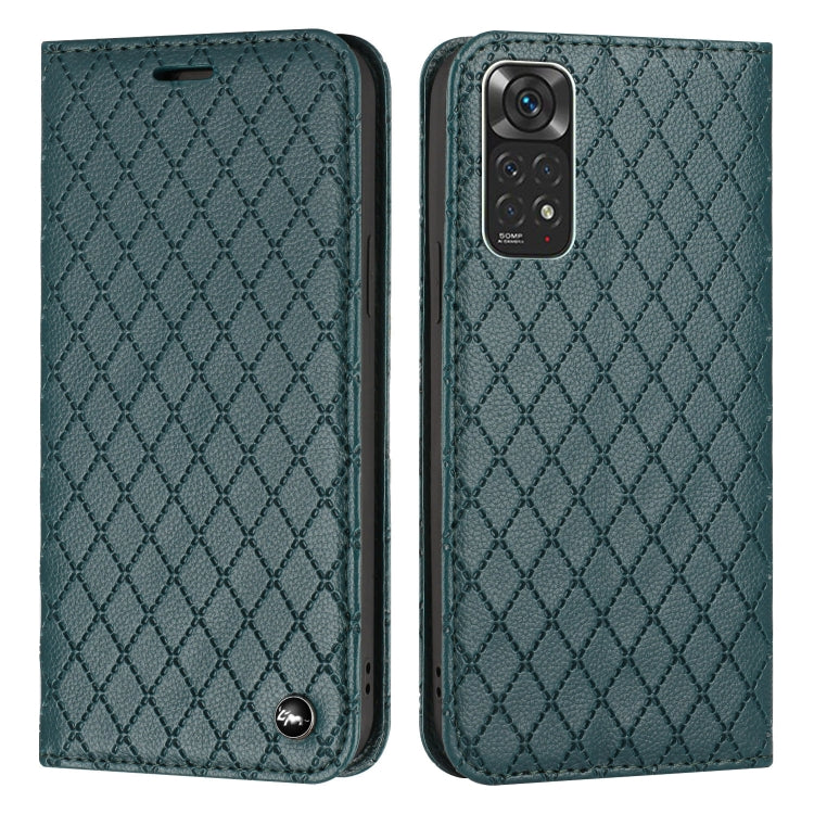 For Xiaomi Redmi Note 11 Global S11 RFID Diamond Lattice Flip Leather Phone Case