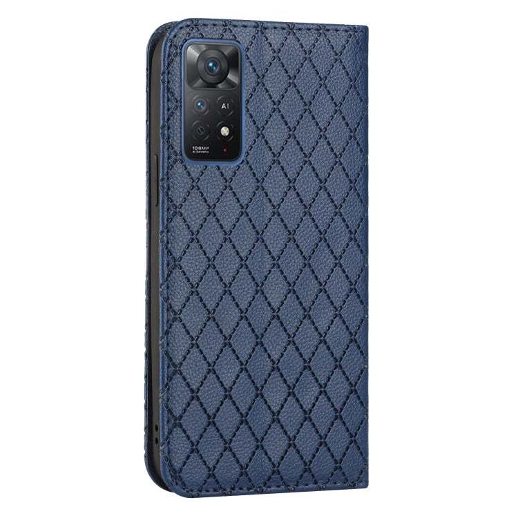 For Xiaomi Redmi Note 11 Pro Global 4G/5G S11 RFID Diamond Lattice Flip Leather Phone Case