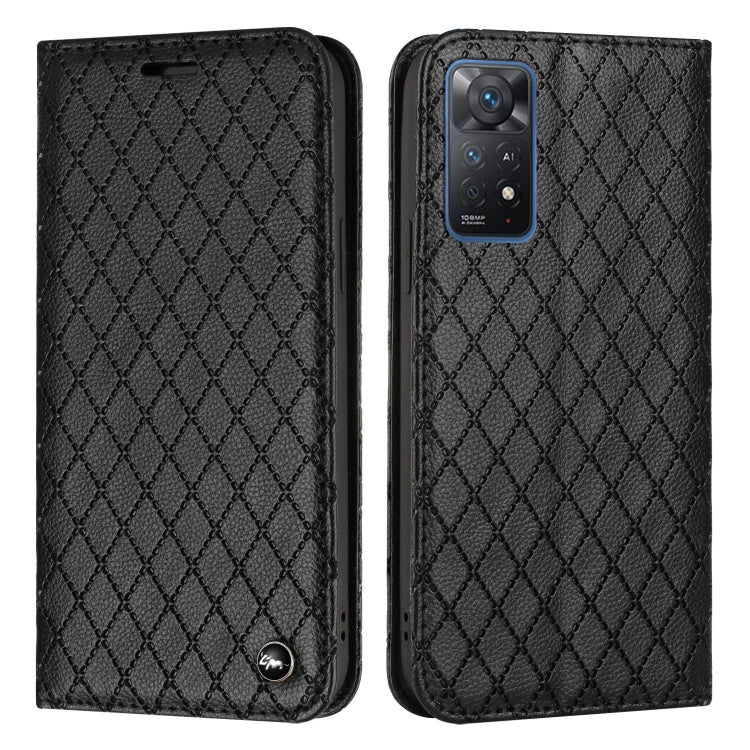 For Xiaomi Redmi Note 11 Pro Global 4G/5G S11 RFID Diamond Lattice Flip Leather Phone Case