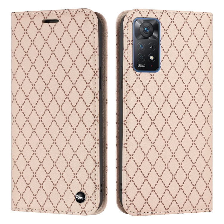 For Xiaomi Redmi Note 11 Pro Global 4G/5G S11 RFID Diamond Lattice Flip Leather Phone Case