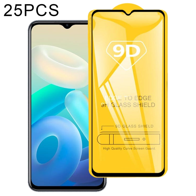 25PCS 9D Full Glue Full Screen Tempered Glass Film For vivo Y77 / vivo Y77e / Y77e t1