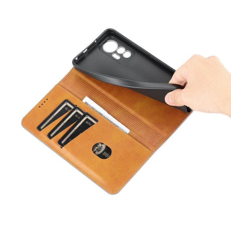 For Xiaomi 12 Lite AZNS Magnetic Calf Texture Leather Phone Case