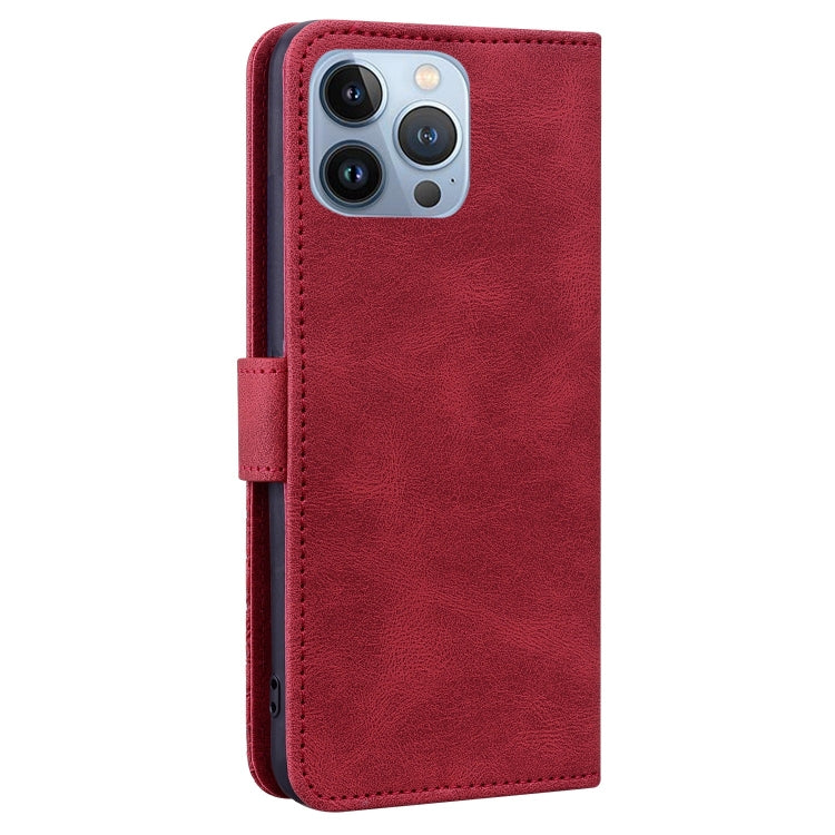 For iPhone 13 Pro Max Geometric Mandala Embossed Leather Phone Case