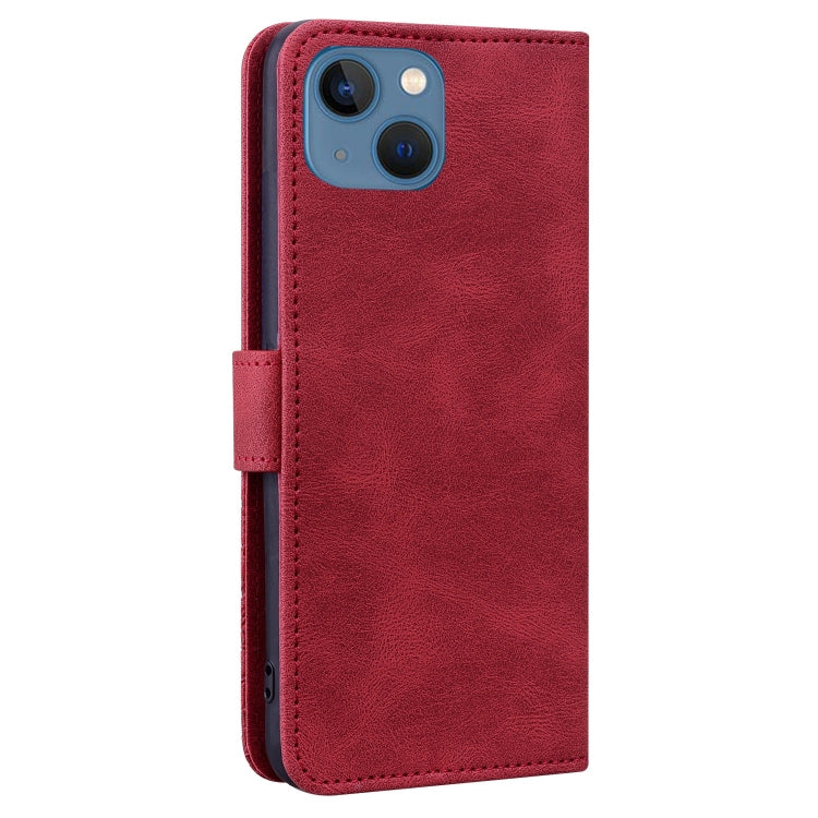 For iPhone 13 mini Geometric Mandala Embossed Leather Phone Case