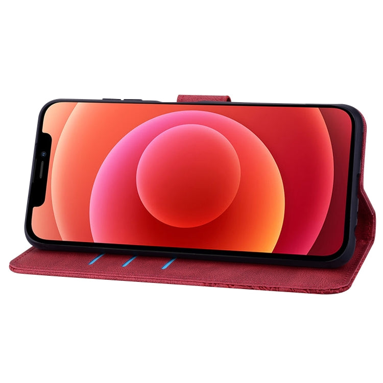 For iPhone 12 Geometric Mandala Embossed Leather Phone Case