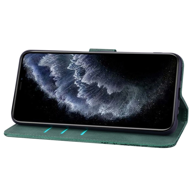 For iPhone 11 Pro Geometric Mandala Embossed Leather Phone Case