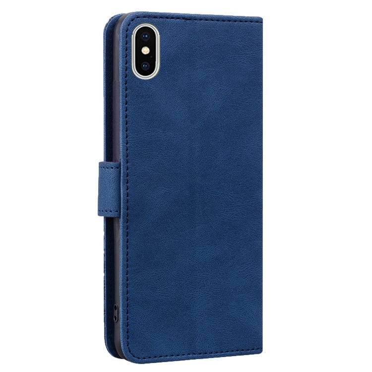 For iPhone XS Max Geometric Mandala Embossed Leather Phone Case