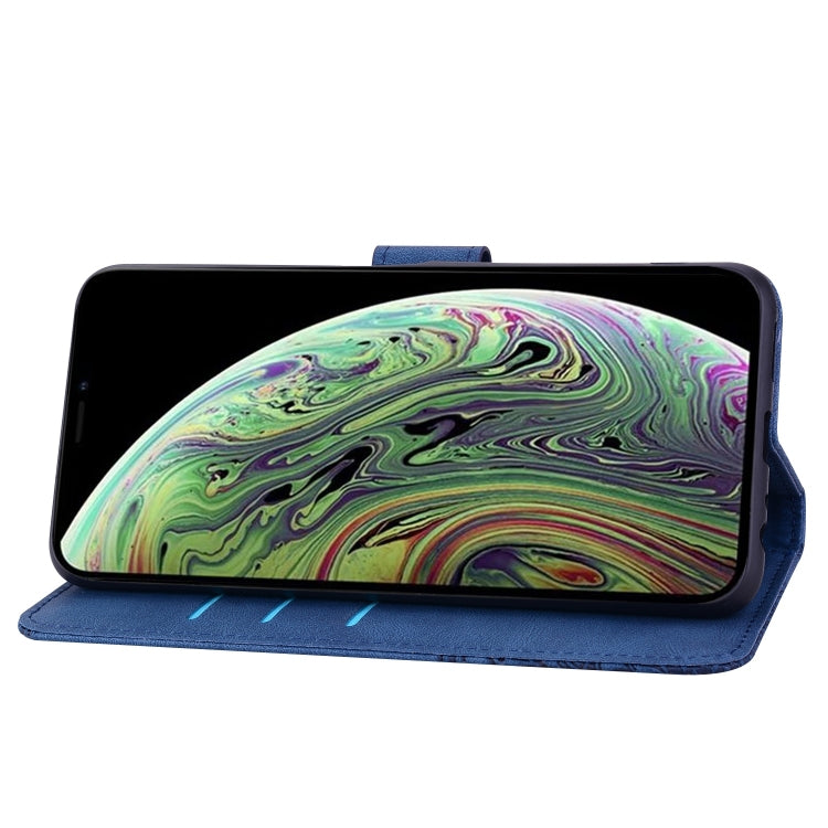 For iPhone XS Max Geometric Mandala Embossed Leather Phone Case