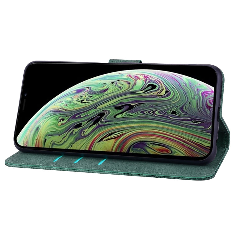 For iPhone XS Max Geometric Mandala Embossed Leather Phone Case