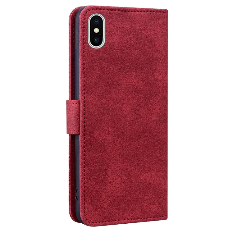 For iPhone X / XS Geometric Mandala Embossed Leather Phone Case