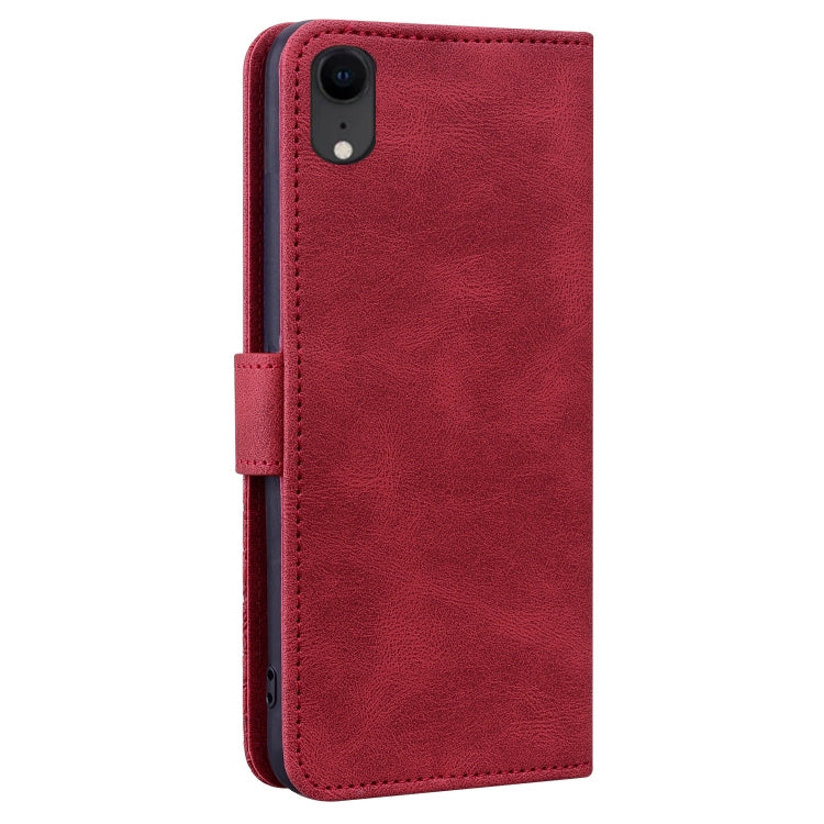 For iPhone XR Geometric Mandala Embossed Leather Phone Case