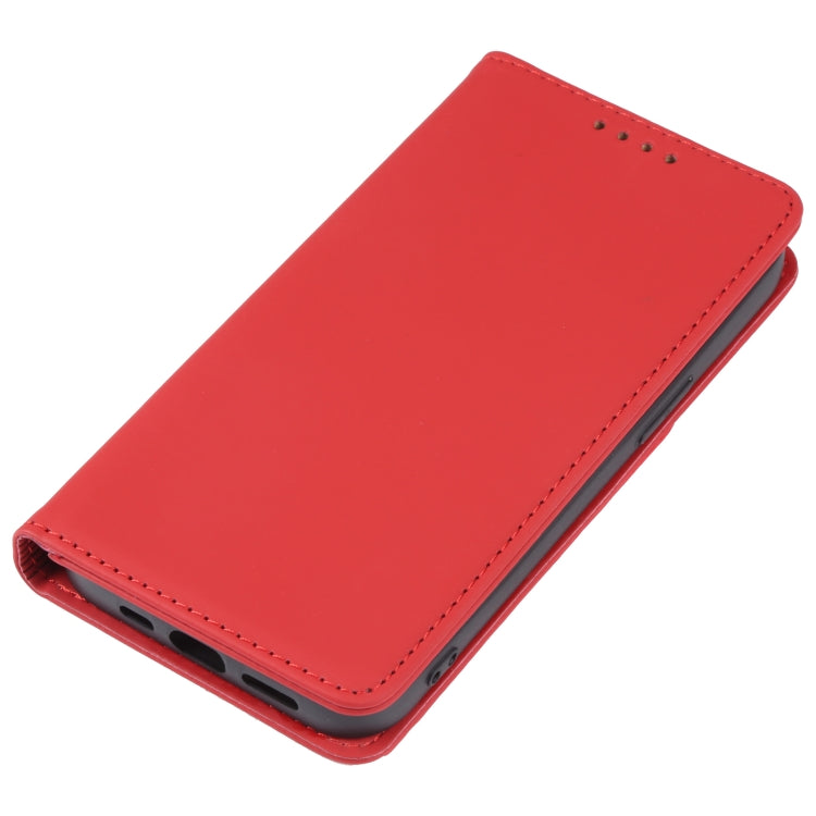 For iPhone 14 Magnetism Skin Feel Card Holder Leather Phone Case